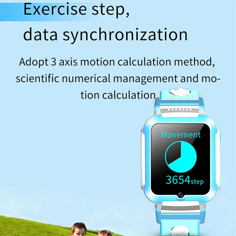 4g children smartwatch 1 54 touch screen gps tracking waterproof support facebook sim smart phone watch for 820 years old e7 free global shipping