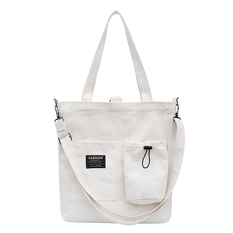 

For Women 2020 Large capacity Ladies Canvas Shoulder Bags Shopping Bag Tote Crossbody Bags Purses Casual Handbag Eco Shopper sac