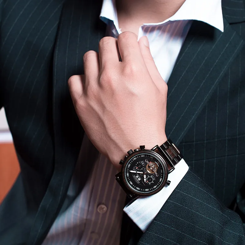 Часы мужские/женские механические с хронографом в подарочной коробке|Мужские