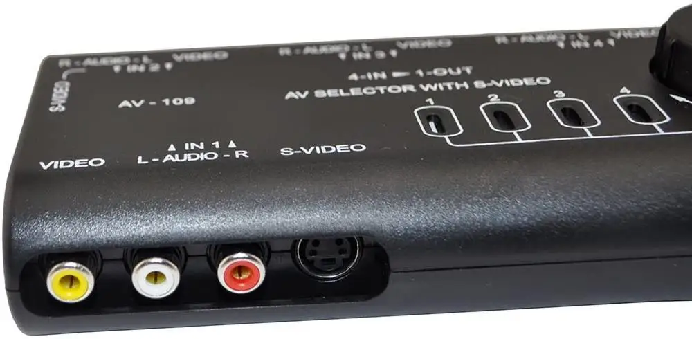 4x1 аудио видео переключатель сигналов S-Video Splitter с RCA кабель для VCD DVD Камера игра