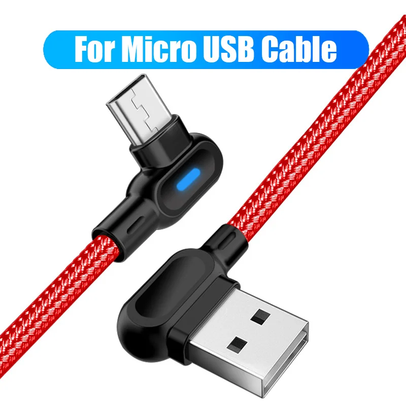 0,25/1/2 M 90 градусов Тип usb C кабель для передачи данных Micro USB Зарядное устройство для iPhone х XR XS MAX 6, 6 S, 7, 8plus, светодиодный кабель для мобильного телефона