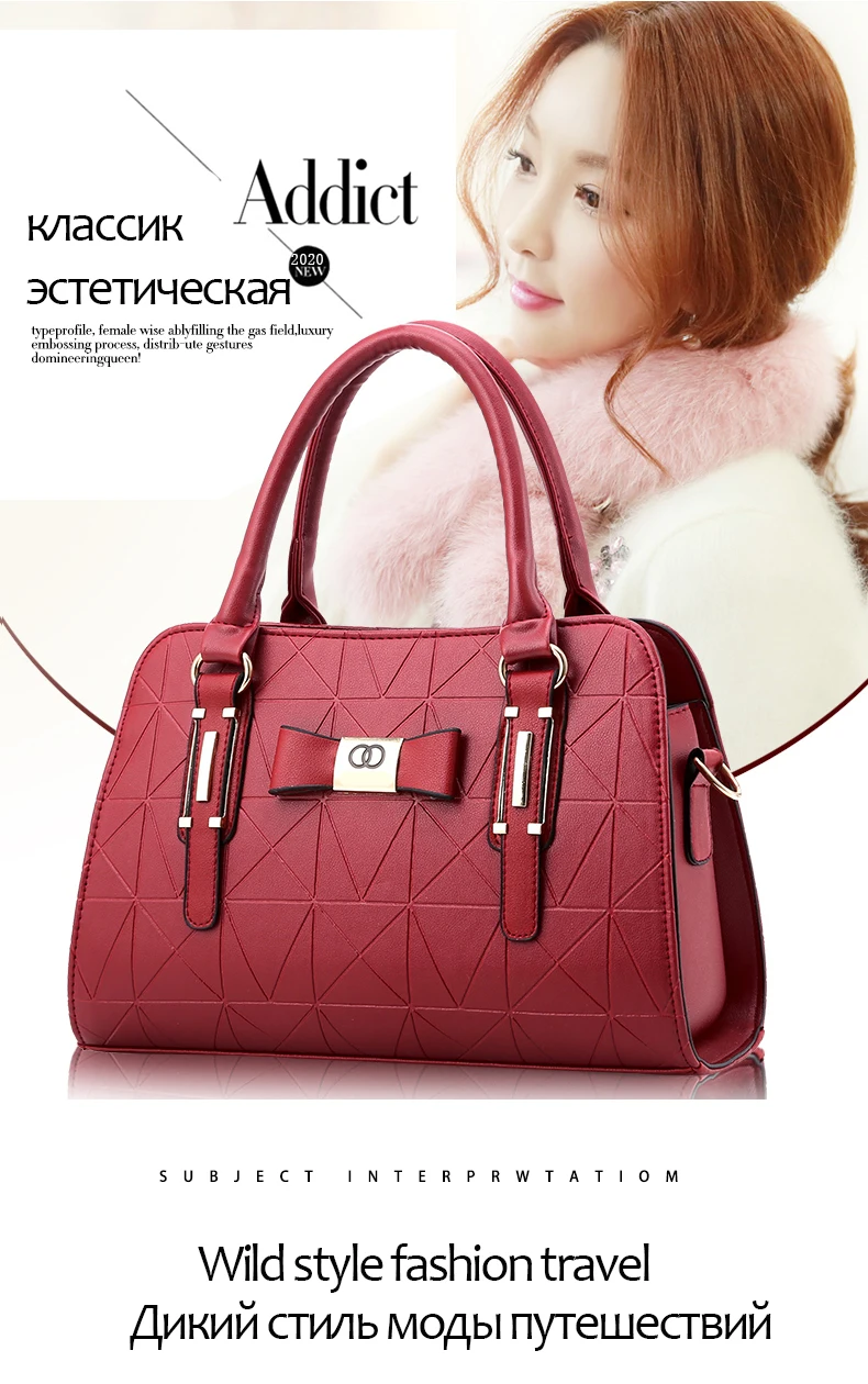 

Fashion Handbag 2021 New Women Leather Bag Large Capacity Shoulder Bags Casual Tote Simple Top-handle Hand Bags