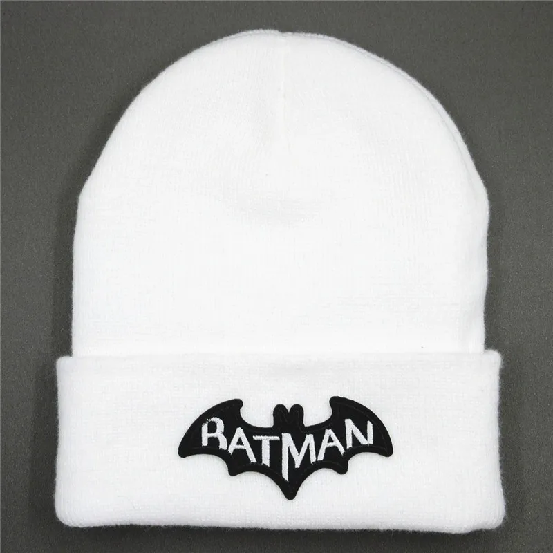 

2020 Bat Letter Embroidery Cotton Thicken Knitted Hat Winter Warm Hat Skullies Cap Beanie Hat for Men and Women 137