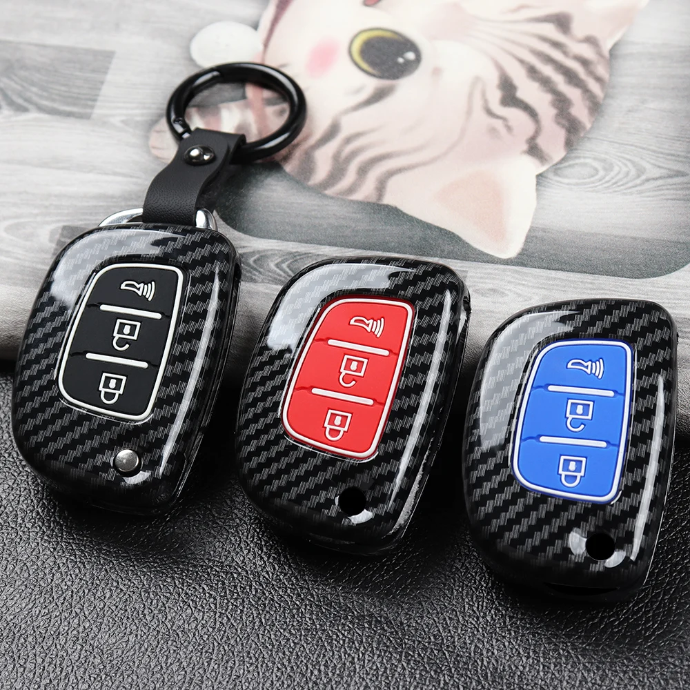 

Car Key Case Cover For Hyundai HB20 Santa Fe Sonata Tucson I20 I30 I40 I45 IX35 IX45 Accent Solaris Verna Elantra Accessories