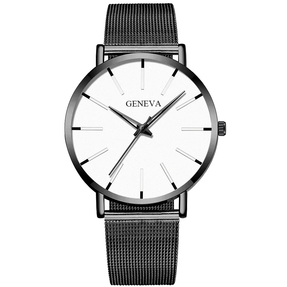 

2020 Minimalist Men's Fashion Ultra Thin Watches Simple Men Business Stainless Steel Mesh Belt Quartz Watch Relogio Masculino