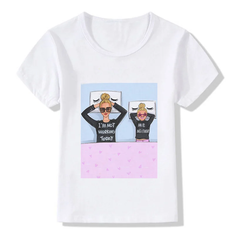 Футболка для девочек в Корейском стиле модная детская футболка с принтом