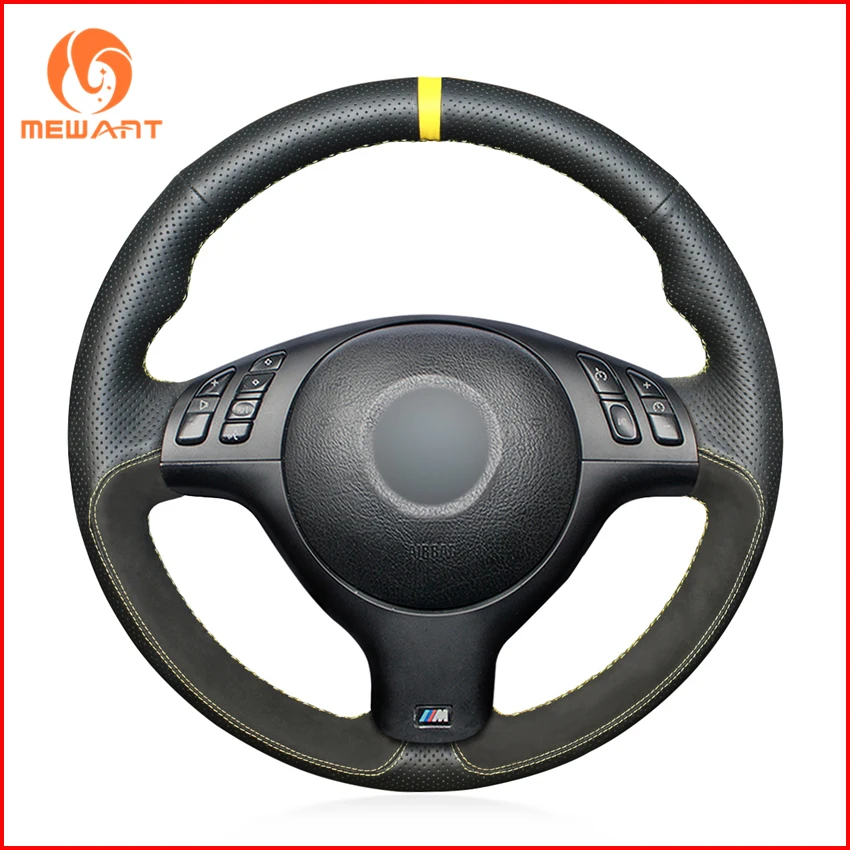 Черный замшевый чехол MEWANT из натуральной кожи для BMW E46 E39 330i 540i 525i 530i 330Ci M3 2001-2003
