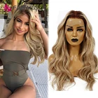 Fabwigs T 427613 Ombre светлые кружевные передние al парики 13x6 блестящие кружевные передние парики балаяж прозрачные кружевные парики Lemi цвет