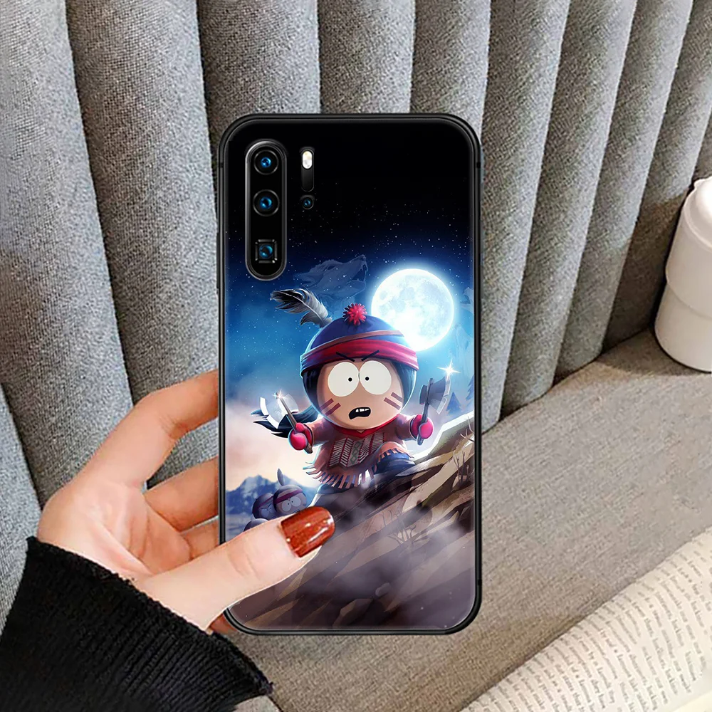 

Cartoon Cute South-Park Phone case cover For Huawei P Mate Smart 10 20 30 40 Lite Z 2019 Pro black black waterproof soft cover