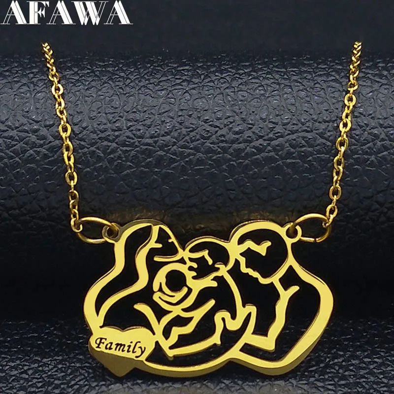 Женское Ожерелье из нержавеющей стали ожерелье золотого цвета с изображением