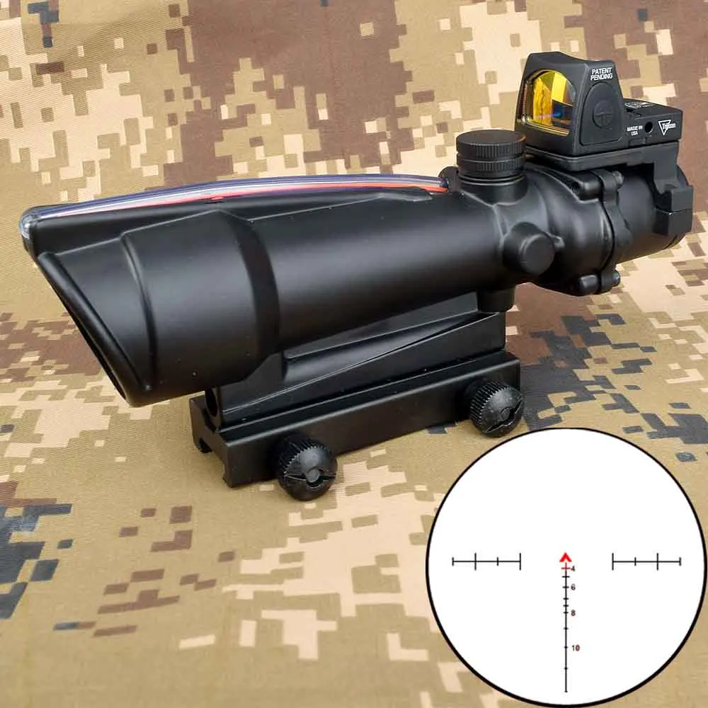 5X35 ACOG охотничий прицел BDC шеврон Подкова Сетка оптические прицелы с красной точкой для тактической винтовки cal. 223. 308