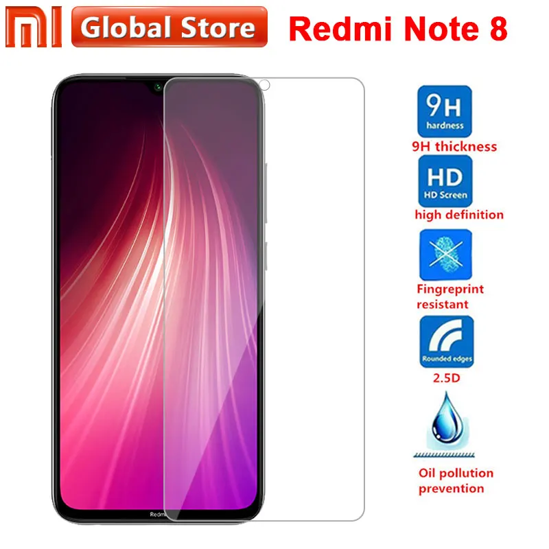 2 шт закаленное стекло для Xiaomi Redmi Note 8 протектор экрана защитное стекло на Redmi Note 8 Стекло