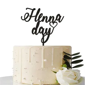 Персонализированный Топпер для торта с хной на день свадьбы, вечевечерние, с сердцем, дня рождения, свадьбы, годовщины