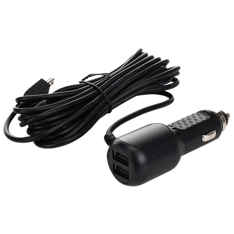 

3.5Meter 5V 3.5A Dual USB Car Charger With 2 USB Port For Car DVR Camera GPS