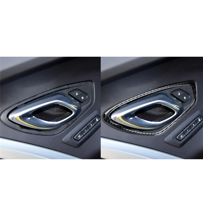 

For Chevrolet Camaro 2017- 2019 Car Styling Carbon Fiber Sticker Vehicle Interior Door Handle Frame Trim Cover Stickers