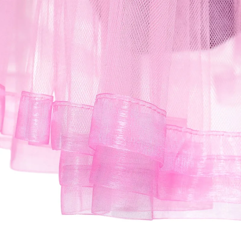 

4 kinds Ballet dance skirt Round neck lace back mesh hem dress with adjustable buckle cotton soft comfort dancewear