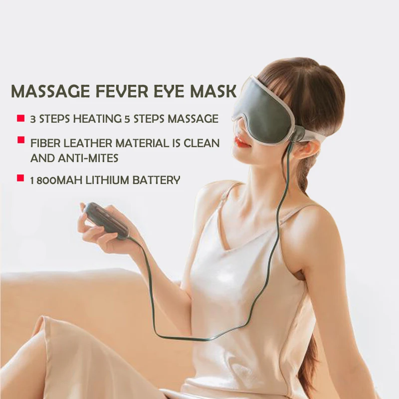 

Electric Smart Vibration Eye Massager 5 Modes Vibration Eye Mask Heating Steam Anti Dark Circle Fatigue Relief for Sleep Travel