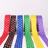 grosgrain satin ribbons for bow craft dots printed ribbon gift packing wrapping home decoration diy crafts supplies 25mm 25yards