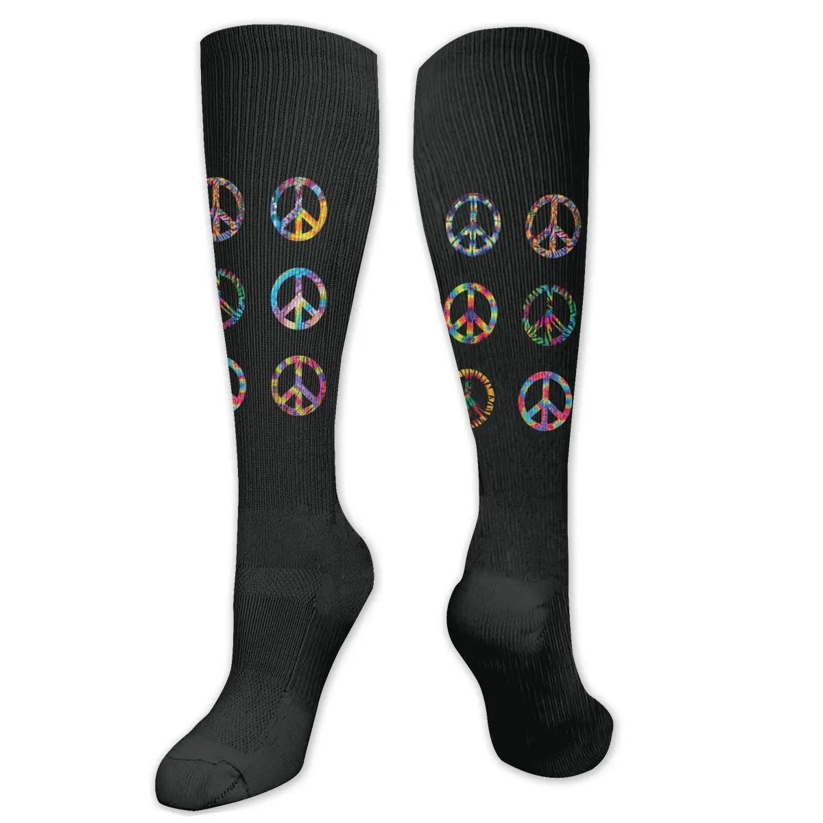 

Мужские и женские Компрессионные носки Tie Dye с надписью «Peace Signs»