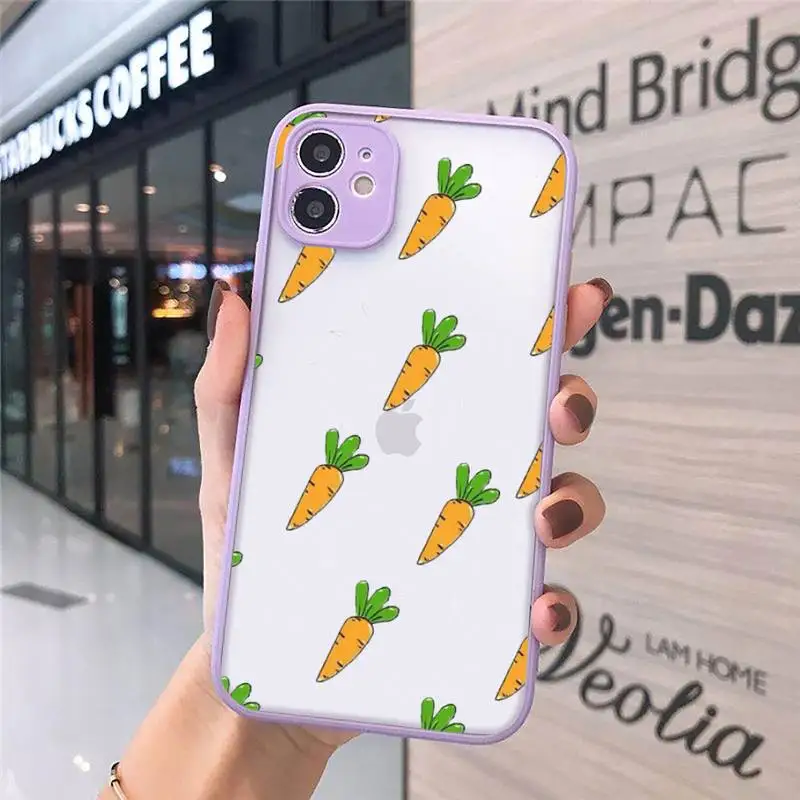 

Cute cartoon carrot luxury Phone Cases fundamatte transparent For iphone 7 8 11 12 plus mini x xs xr pro max cover