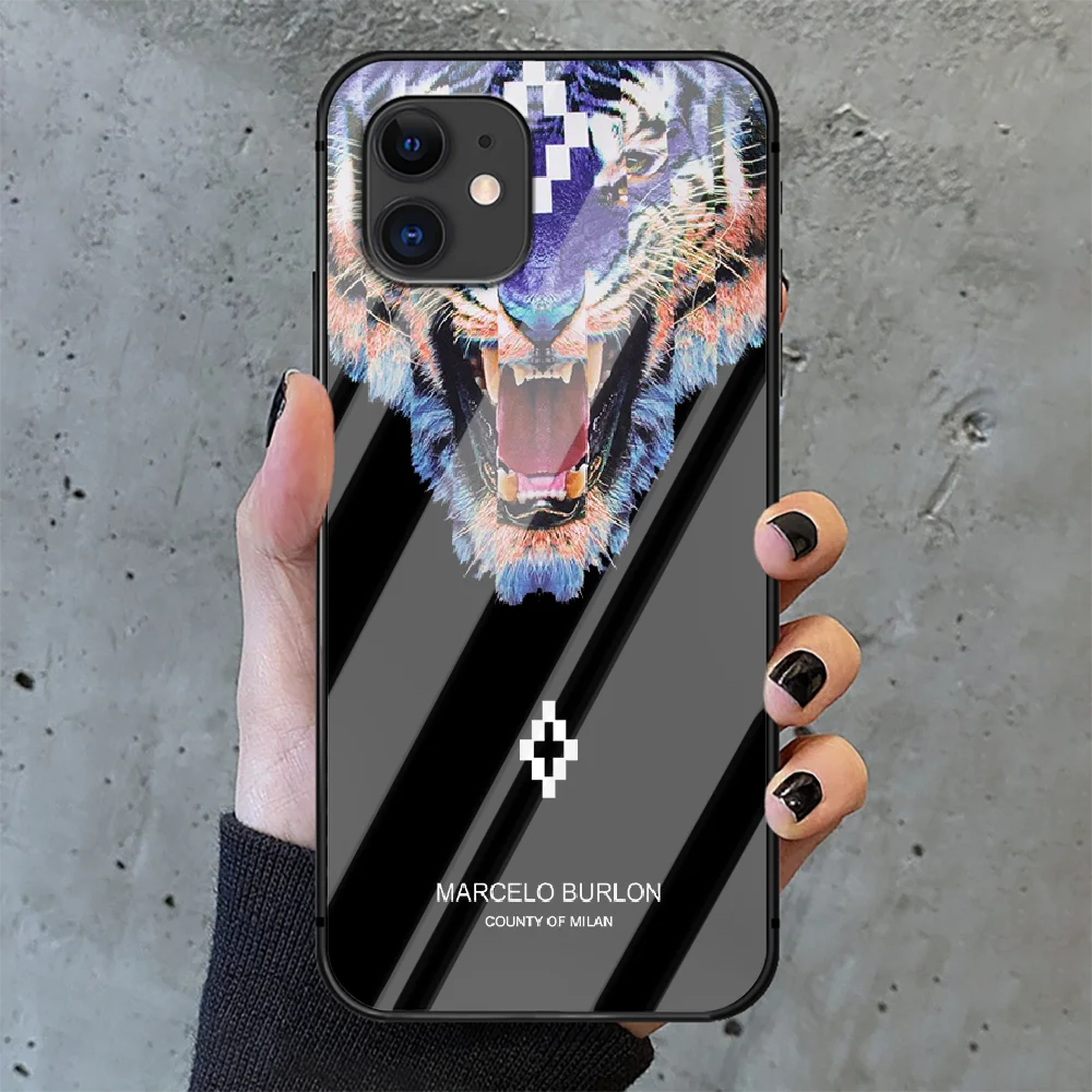 

Marcelo Burlone Phone Tempered Glass Case Cover For IPhone 6 6S 7 8 11 12 X Xr Xs Se 2020 Pro Max Plus Mini Bumper Waterproof
