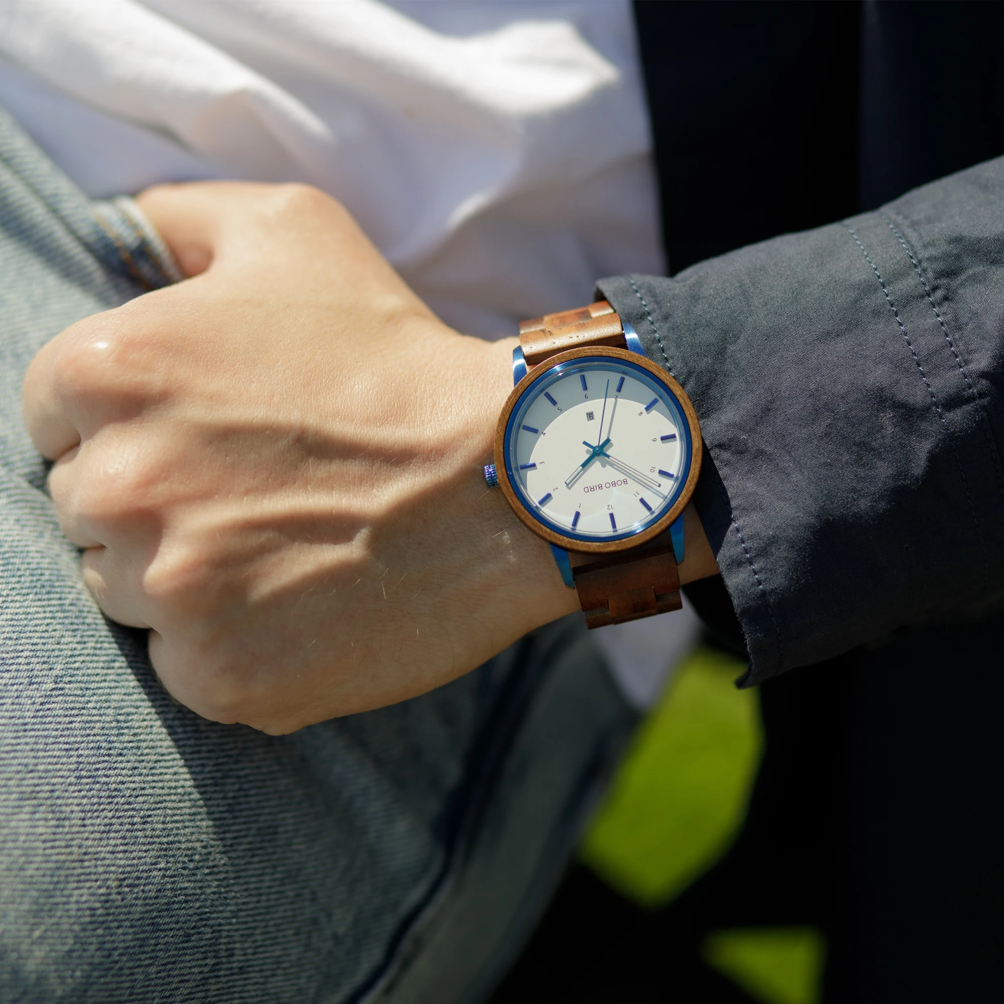 Часы наручные BOBO BIRD Мужские кварцевые с деревянными ремешками модный подарок на