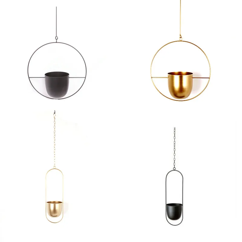 Metal Hanging Pot Plant Hanger Chain Iron Flower Planter Basket Swinging Holder Home Balcony Decor | Дом и сад