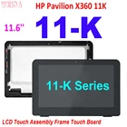 11,6 ''для HP Pavilion X360 11K 11-K Series, ЖК-дисплей, фоторамка, сенсорная плата для ЖК-экрана HP 11-K