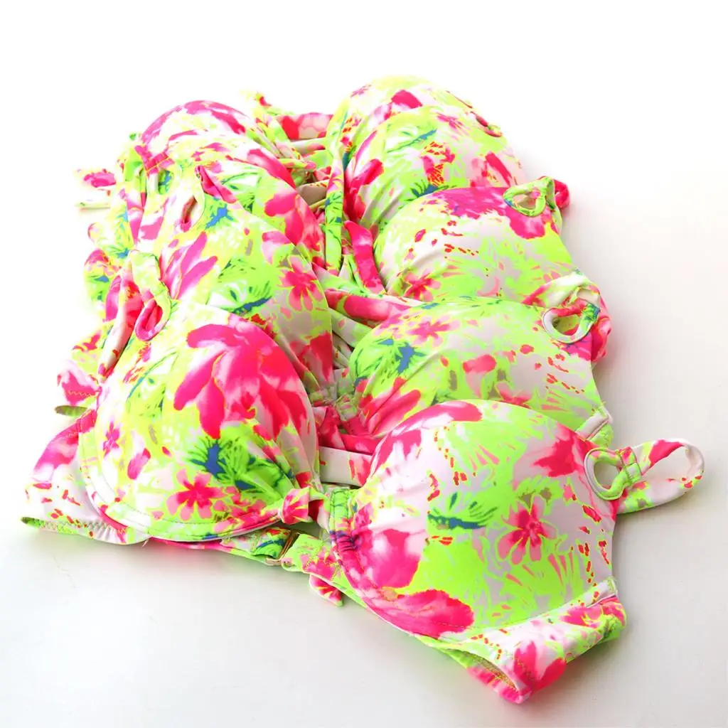 Купальник женский треугольный с чашками пуш ап и лямкой на шее|Купальники| |