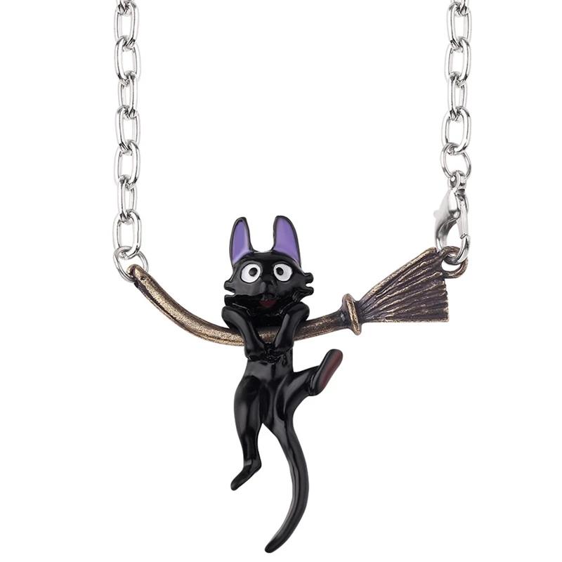 Аниме Kiki СЛУЖБА ДОСТАВКИ JiJi ожерелье Черный кот кулон милый Косплей Хаяо