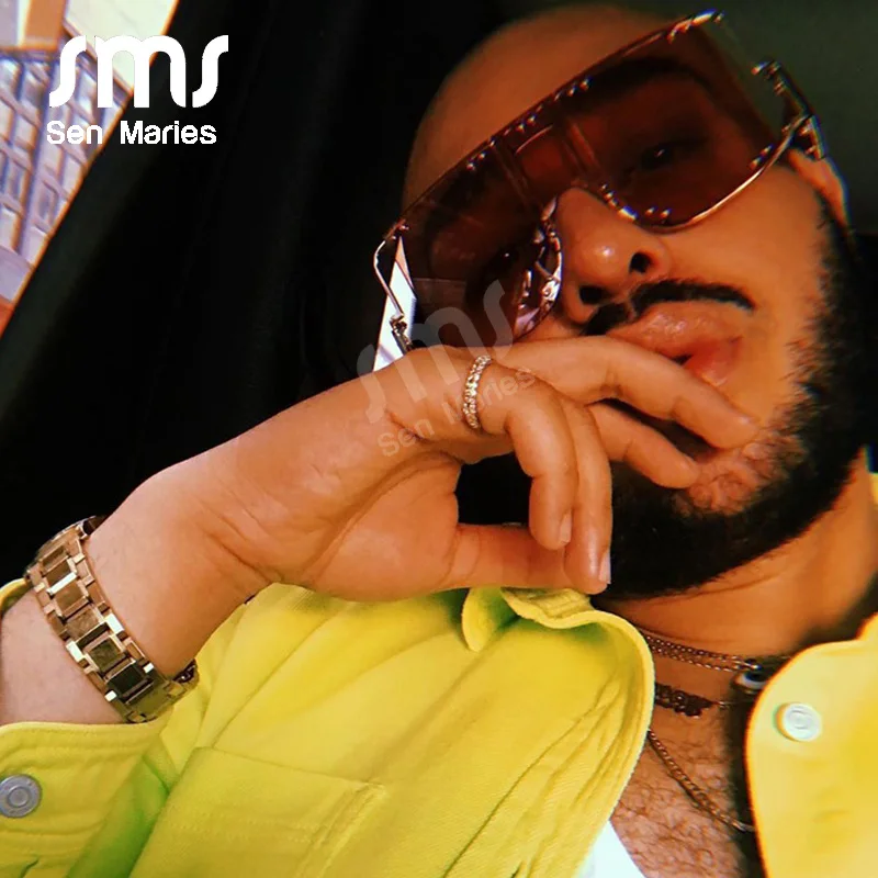 Модные квадратные солнцезащитные очки женские новые негабаритные зеркальные