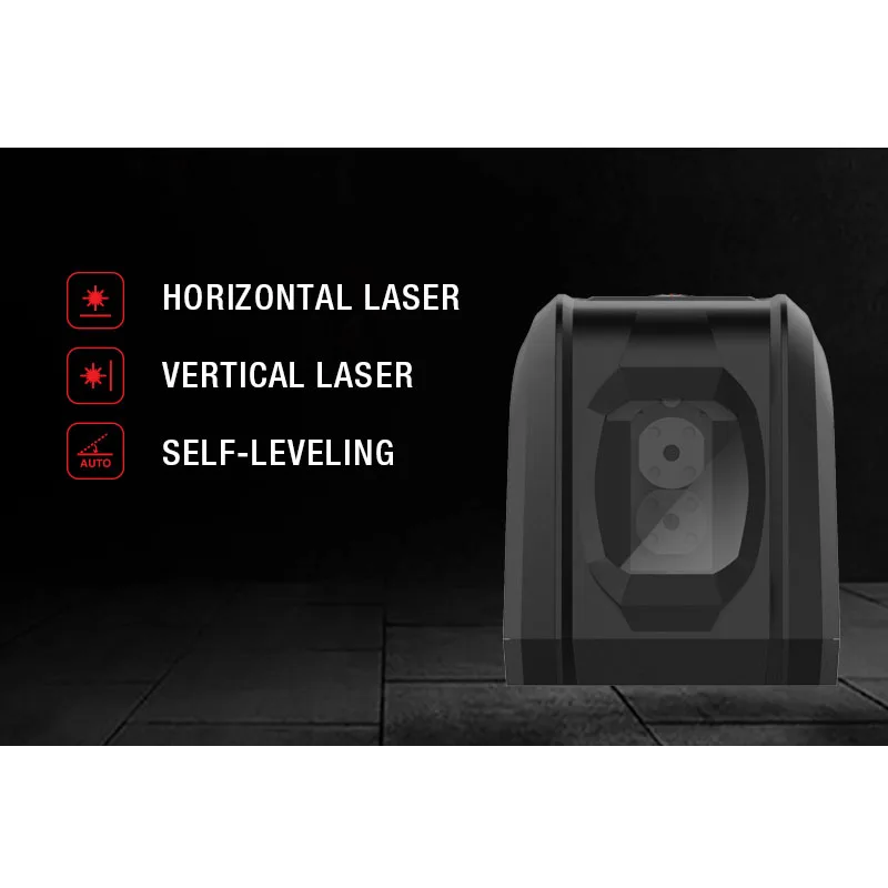 Красный и зеленый лазерный уровень 2 линии 1 точка Мини Портативный 360