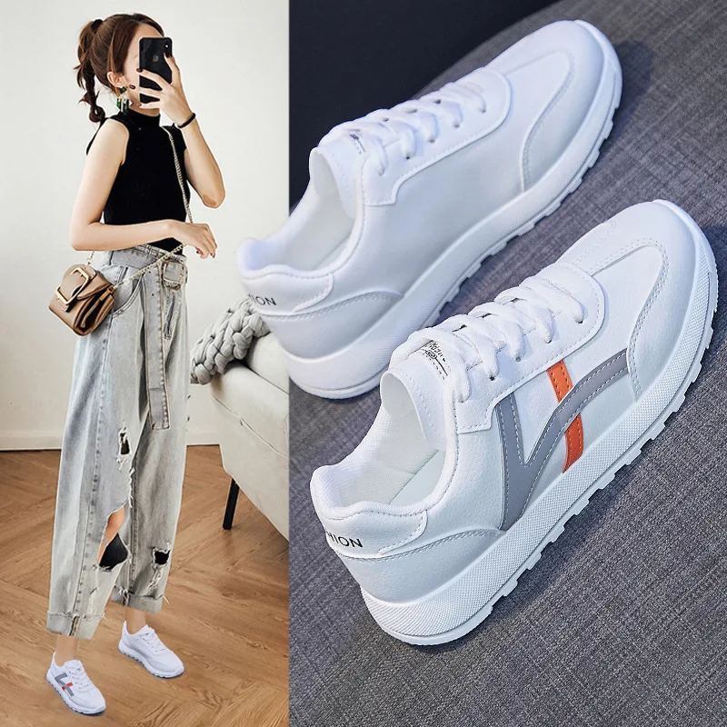 

2022 Autumn new style Korean student fashion running sneakers women casual white shoes women