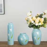 Ceramics  Morning Glory Flower Pattern Rustic Home Decor Desktop Floral Arrangement Flowers Vases Antique Ornaments