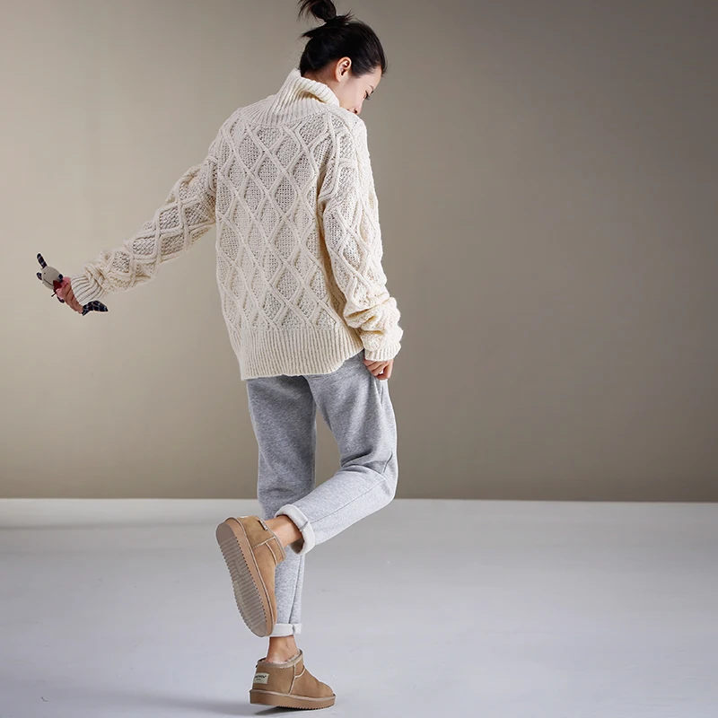 Трикотажный Свитер MICOCO M3301 в художественном стиле с цветочным принтом свободная