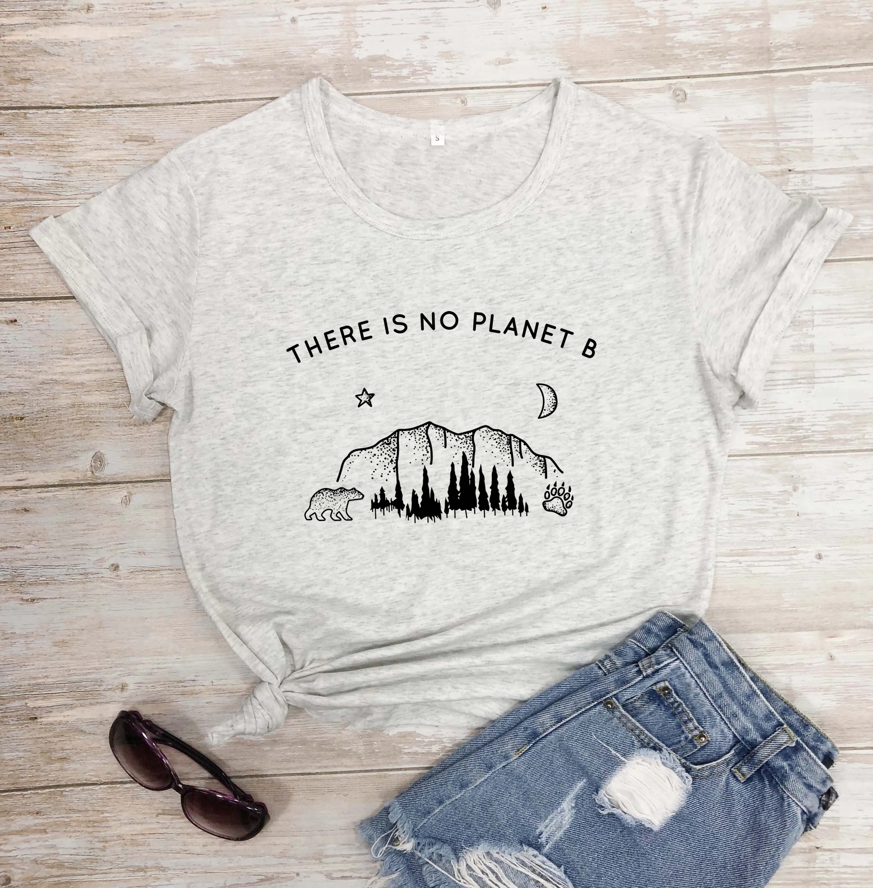 marble--black text Футболка с изображением звезд, Луны, планеты, надписью «There is no Planet B», забавная футболка с надписью «Planet», стильная христианская футболка, Женская Винтажная Футболка - Цвет: marble--black text