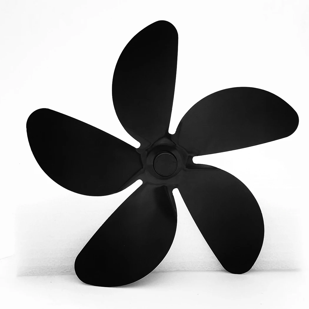 

5-Blade Fan Blade Aluminum Alloy Black For Heat Powered Heat-resistant