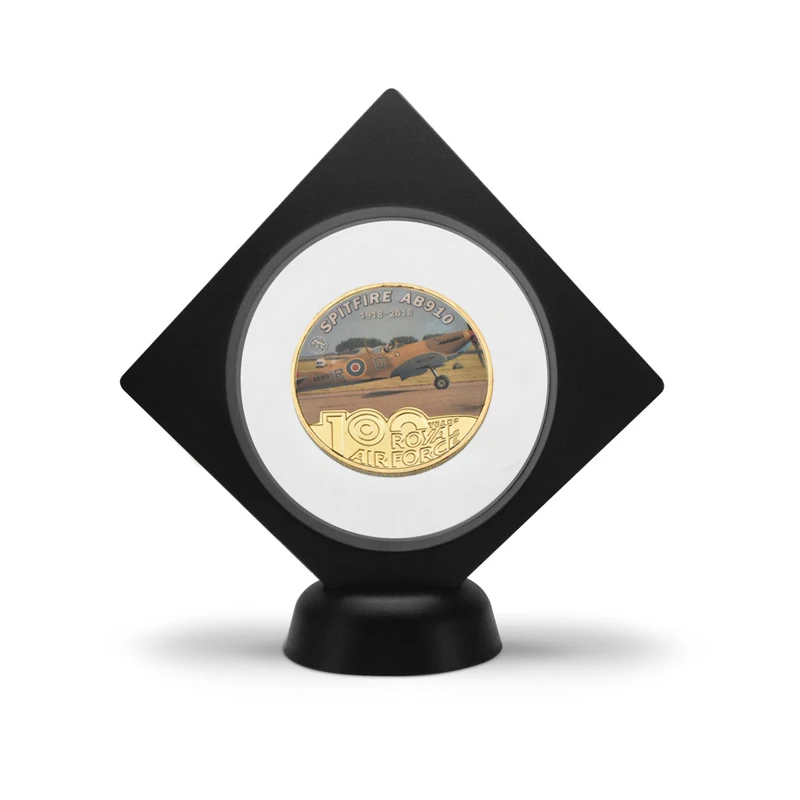 coin with stand 5 WR Королевские ВВС 100-летие золотые металлические монеты оригинальная копия монеты коллекционные вещи евро копия монеты подарки на день рождения сувенир - Цвет: coin with stand 5