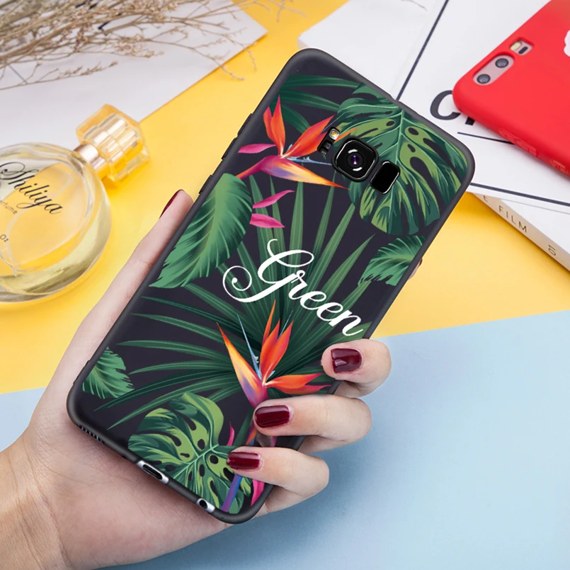 Flower Case For Samsung Galaxy S8 Cover Silicone Original 3D Relief Bumper A6 A7 A8 A30 A50 S9 S10 Plus Note 8 9 |