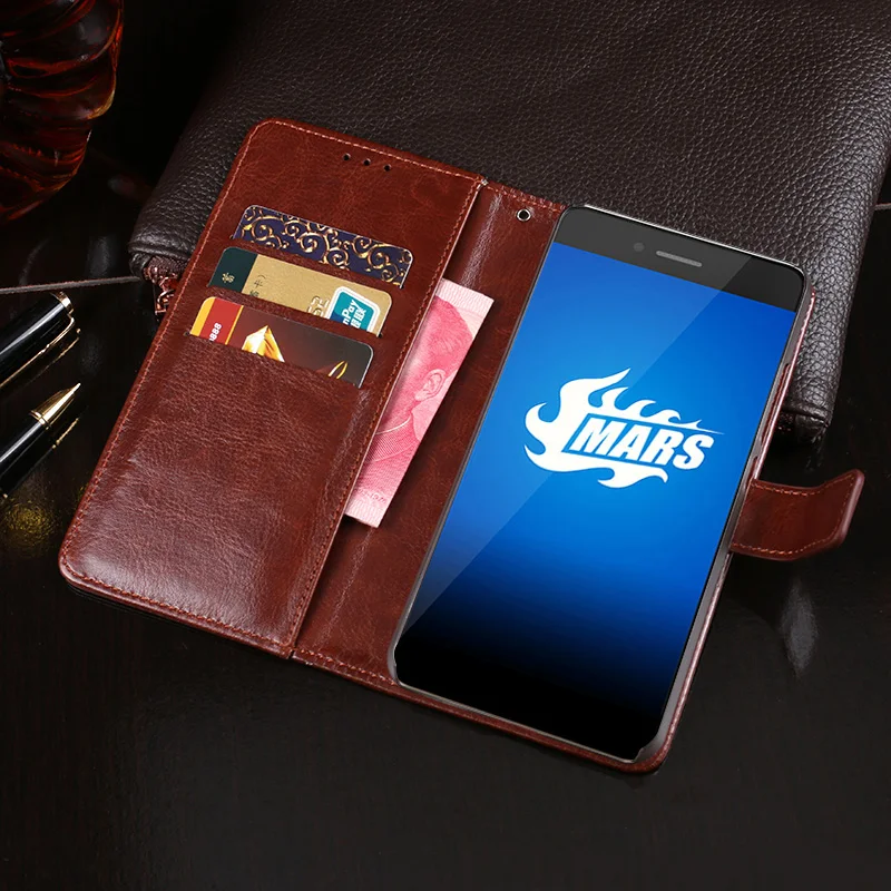 Винтажный кожаный защитный чехол-книжка высокого качества для Vernee Apollo Lite M5 Mars |