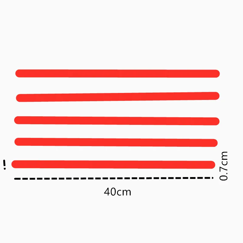 

5Pcs Car Strip Reflective Stickers Car Body Film Exterior Accessories Bumper Front Grille Anti-scratch Stickers Collision Decals