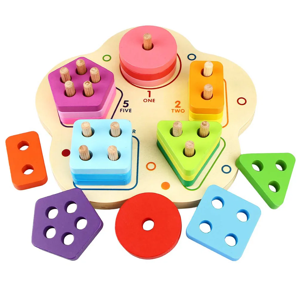 Детские деревянные игрушки в форме матча для детей цветная обучающая