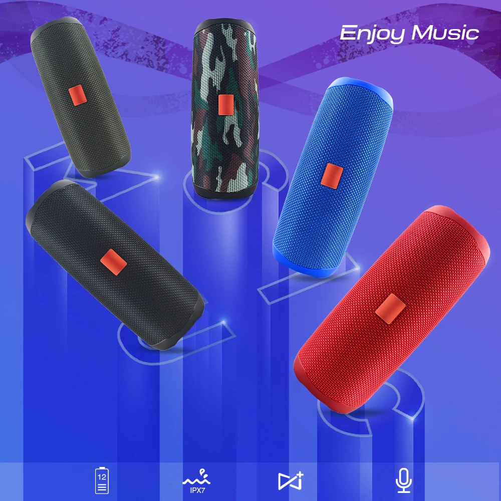 Оригинальный Bluetooth динамик Filp 5 водонепроницаемый портативный открытый