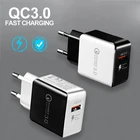 Зарядное устройство USB Quick Charge 3,0 4,0, адаптер для быстрой зарядки телефона с европейской вилкой для мобильных телефонов Samsung M32 M21 M12 A22 A32 A52 A72 A12