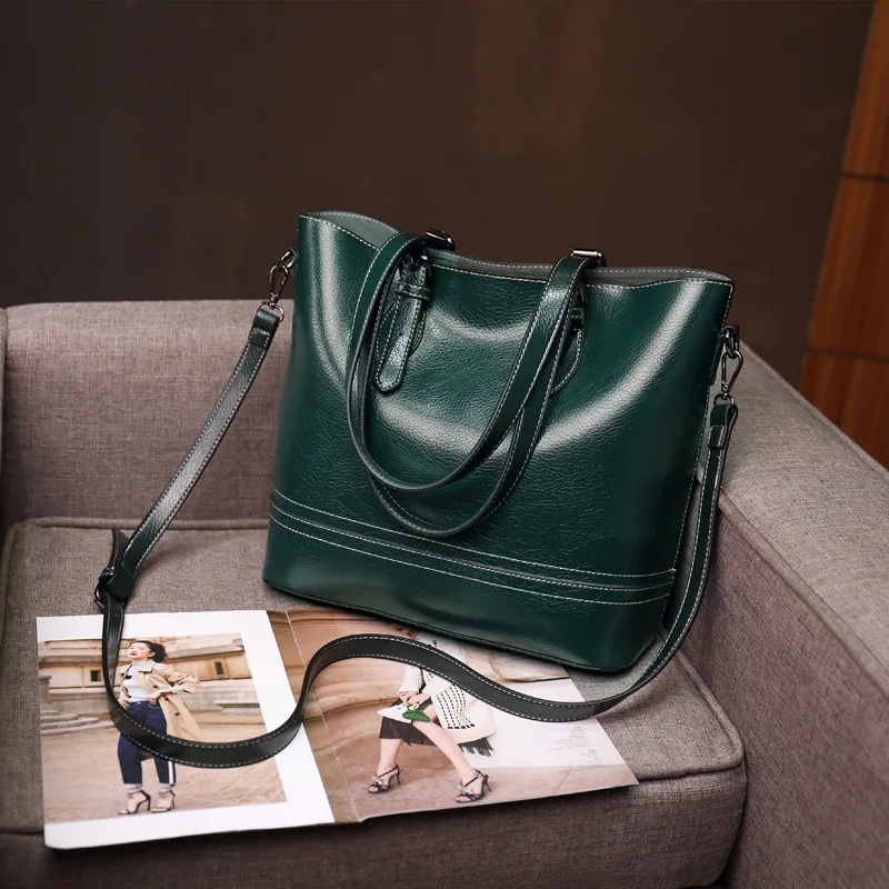 Сумка из натуральной кожи, женская сумка, Bolsos Mujer, роскошные сумки, женские сумки, дизайнерские винтажные Ретро большие вместительные повседневные сумки C817