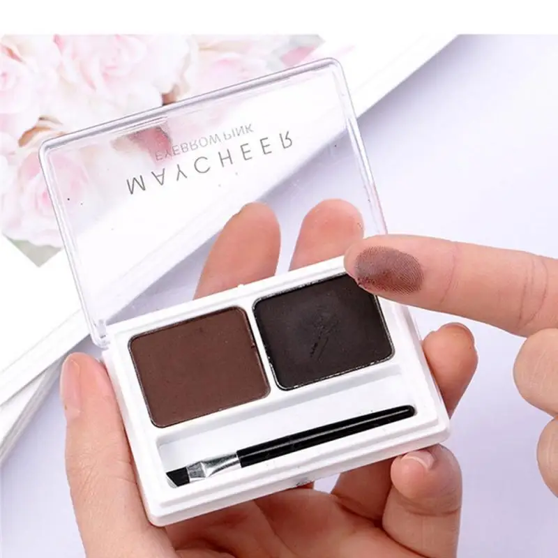 2 Colors Eyebrow Powder Makeup Palette Waterproof Shade for Enhancer Cosmetic Brush Mirror Box Make Up Set TSLM1 | Красота и здоровье