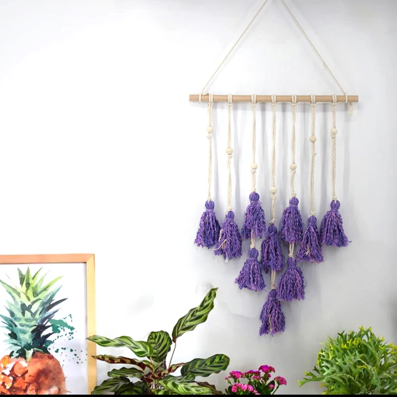 

Bohemian tapestries Nordic home ornaments homestay wall ornaments tassel modern decor Organic Material