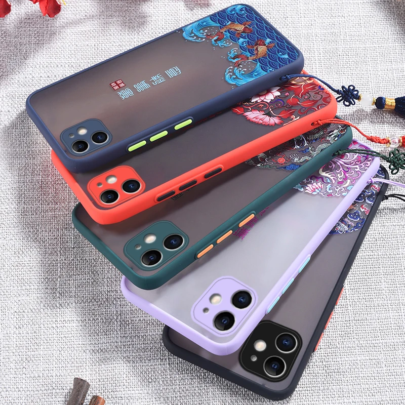 Чехол для телефона в китайском стиле iPhone 13 12 Mini 11 Pro XS Max X XR 6 6S 7 8 Plus SE 2020 Ping An Joy с