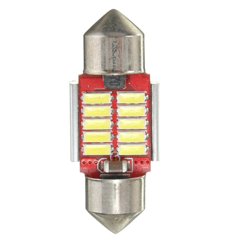 Суперъяркая Светодиодная лампа Canbus суперъяркая 31 мм 10 SMD 4014 без ошибок для