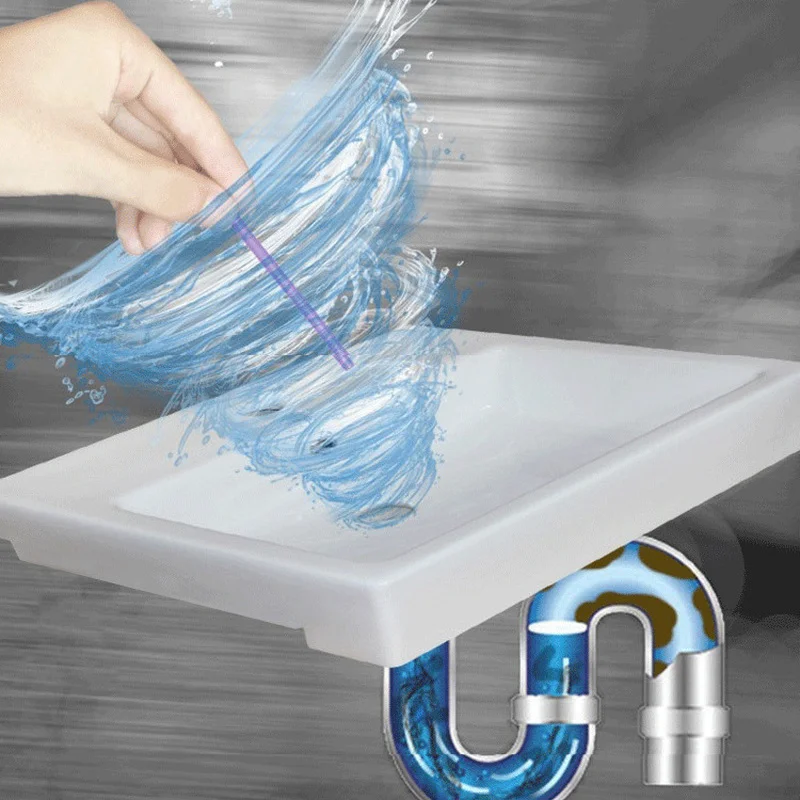 

12/set Sani Sticks Oil Decontamination Kitchen Toilet Bathtub Drain Cleaner Sewer Cleaning Rod Convenient Kitchen Accessories
